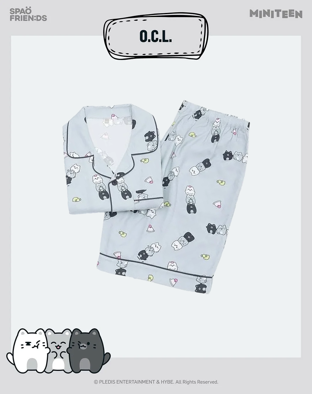 (PRE-ORDER) MINITEEN&SPAO - SHORT-SLEEVE PAJAMAS