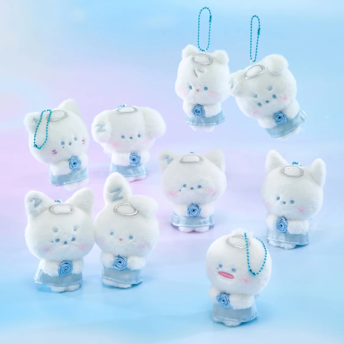 [PRE-ORDER] ZERONI X Line Friends Angel Plush Keyring - ZEROBASEONE
